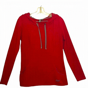 𝅺Roots red hoodie crewneck drop shoulder long sleeve draw string size small
